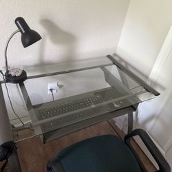 Glass Top Desk 