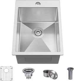 Kitchen / Bar Sink 15x20 Stainless Steel • New