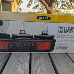 Bella Triple Slow Cooker And Server