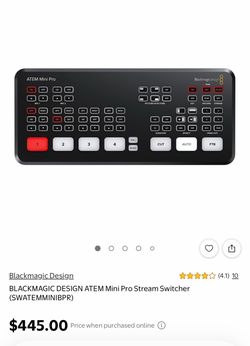 Blackmagic Design ATEM Mini Pro ISO HDMI Live Stream Switcher