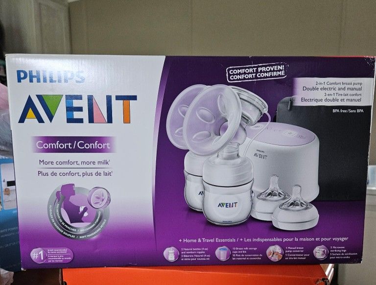 New Philips Avent Comfort Double Electric 2-in-1 Pump