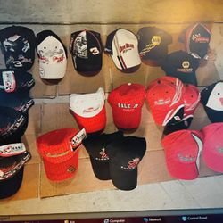 Vintage NASCAR Hats/Some Autographed
