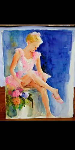 Hand painted ballet canvas