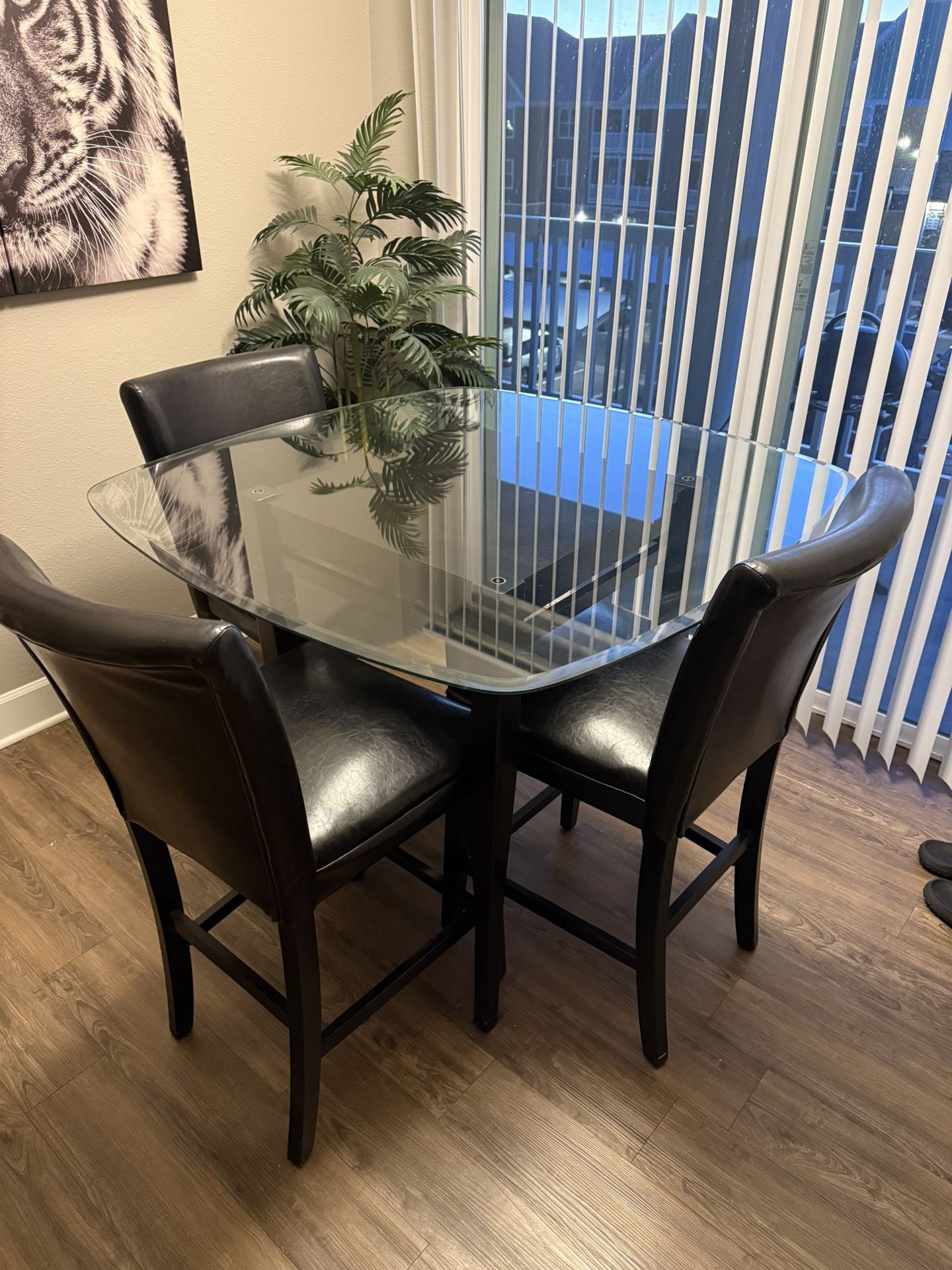 Glass Dining Table Set