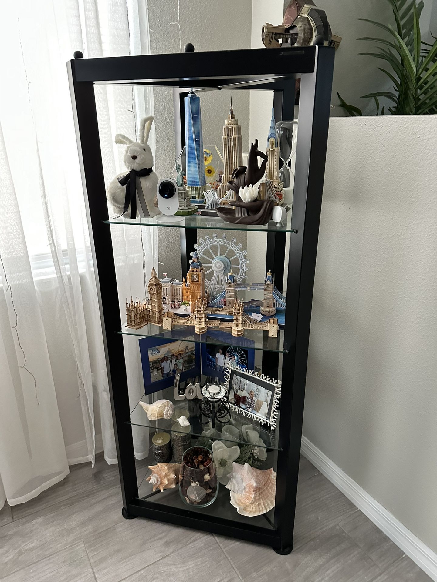 Bookshelf  With Glass Shelves 