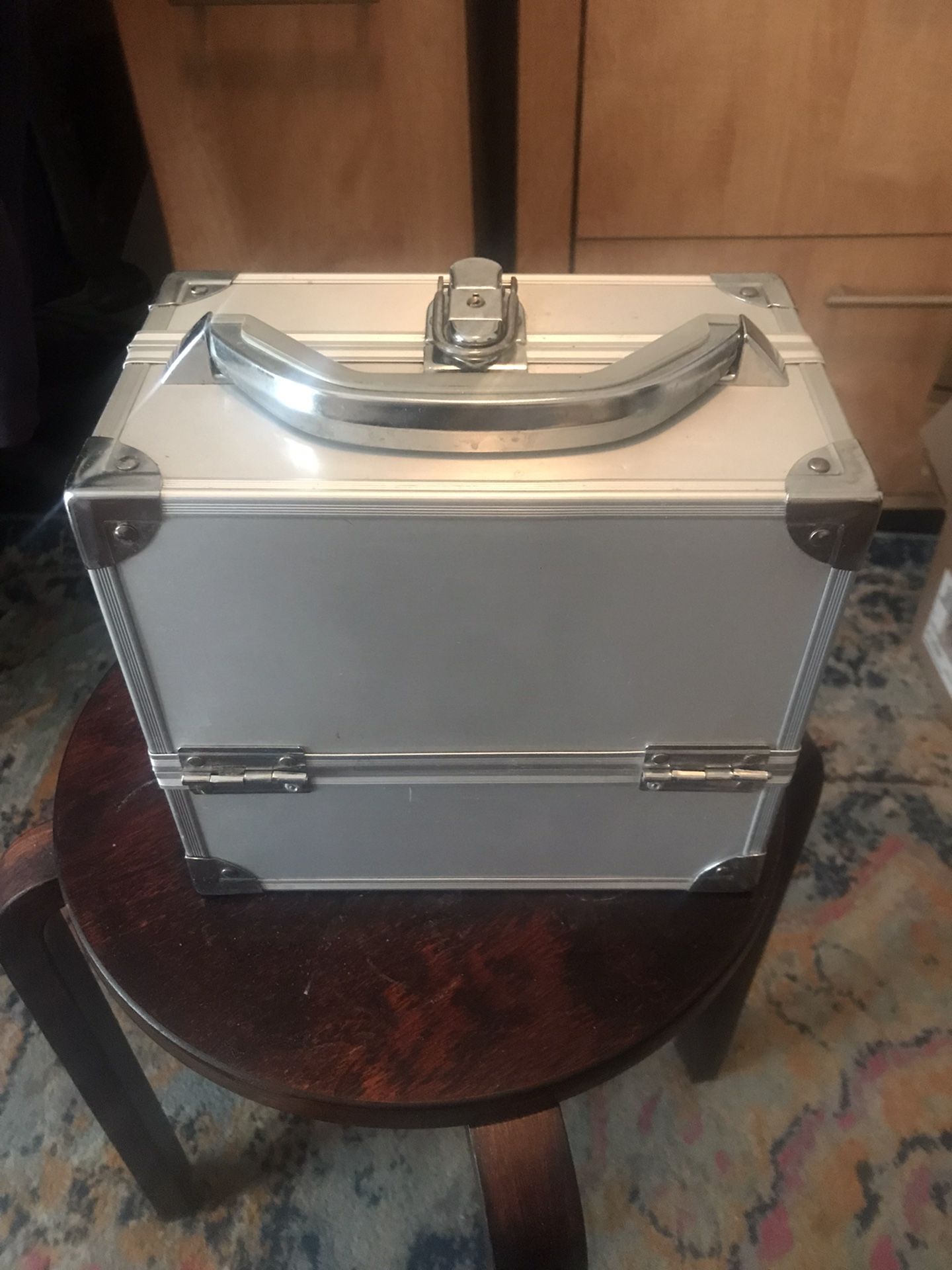 Aluminum Make Up Train Case