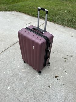 Burgundy Suitcase $20