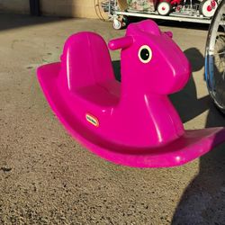 Magenta Little Tikes Rocking Horse.