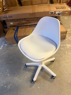 Armless white height adjustable student chair