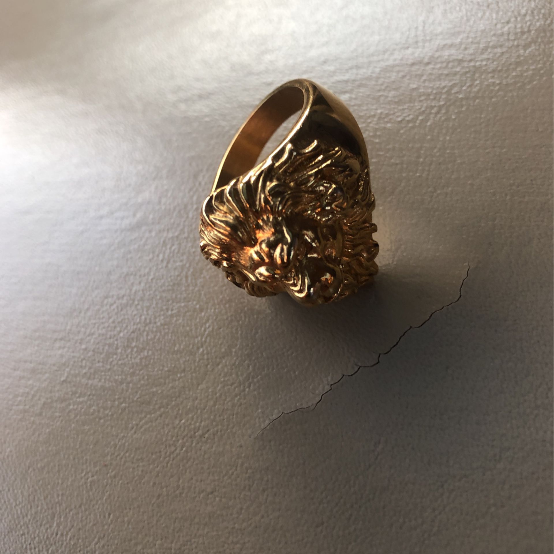 GOLD Lion Ring 