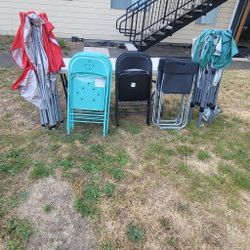 2 Tents, 1 Table And 9 Chairs 