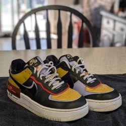 Women's 8 Nike Air Force 1 Shadow Dark Sulfur 
