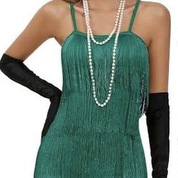2XL Fringe Flapper Dress 