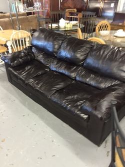 Black leather couch soft leather