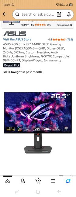 OBO ASUS ROG Strix 27” 1440P OLED