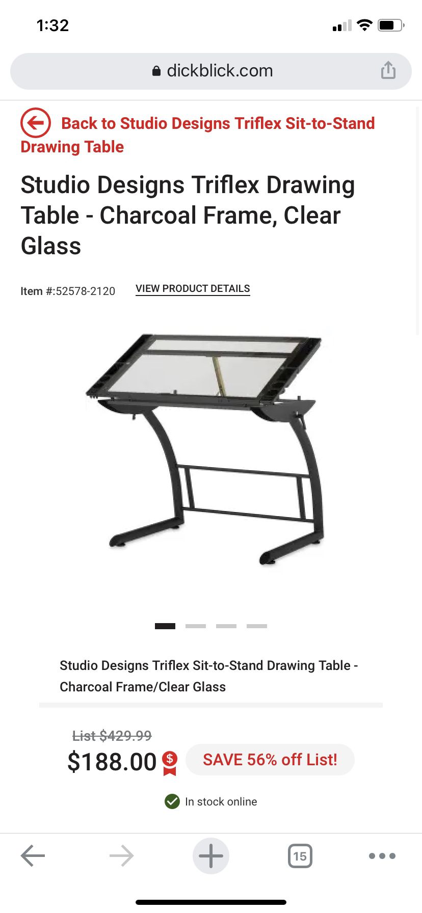 Glass Artist Table For Paiting, Drawing, Art, Etc!