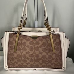 Coach Coach Dreamer Chalk Signature Crossbody Tote Bag And Matching Wallet