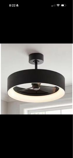 Artika Aiden 24 in. Indoor Black 8 CCT Integrated LED Ceiling Fan with Remote
