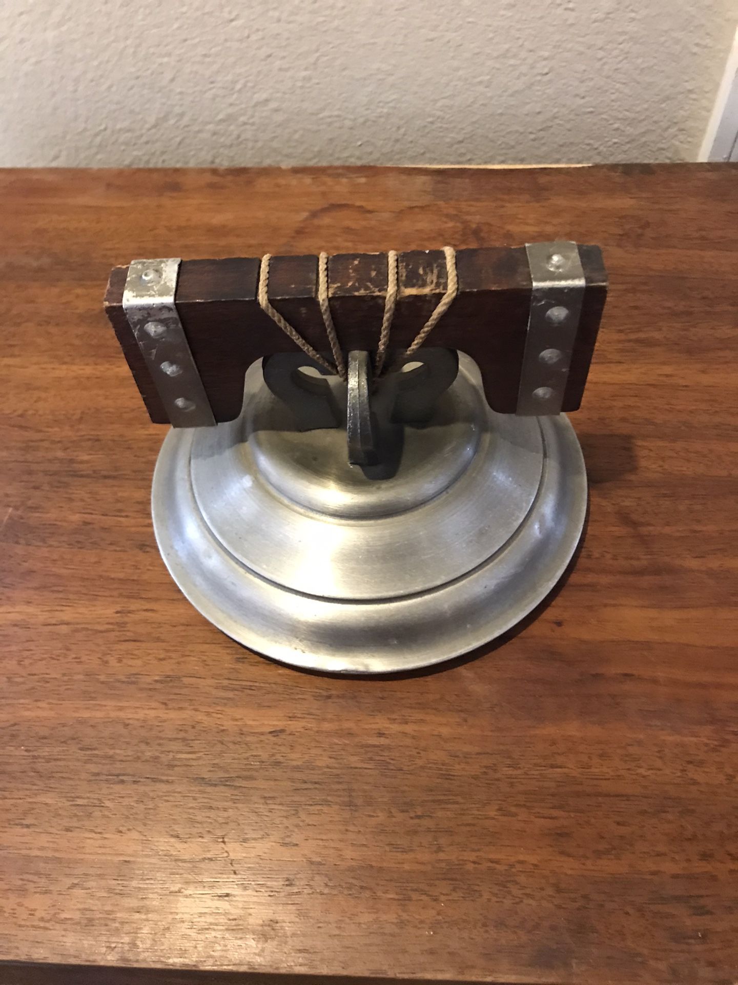 lid to a pewter bell bowl/ice bucket from the 1976 bicentennial