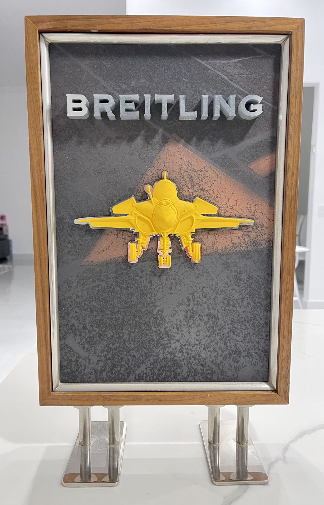 BREITLING Store Airplane Display LARGE Wood Sign Navitimer Chronomat Bentley