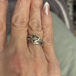 Kay Jewelry Diamond And Silver Heart ❤️ Promise Ring