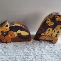 Carver Dan's Owl & Cat Puzzle Box Bundle