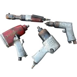 $40 for all! 4 Vintage Pneumatic Air Drill Wrench Tools! Untested. 