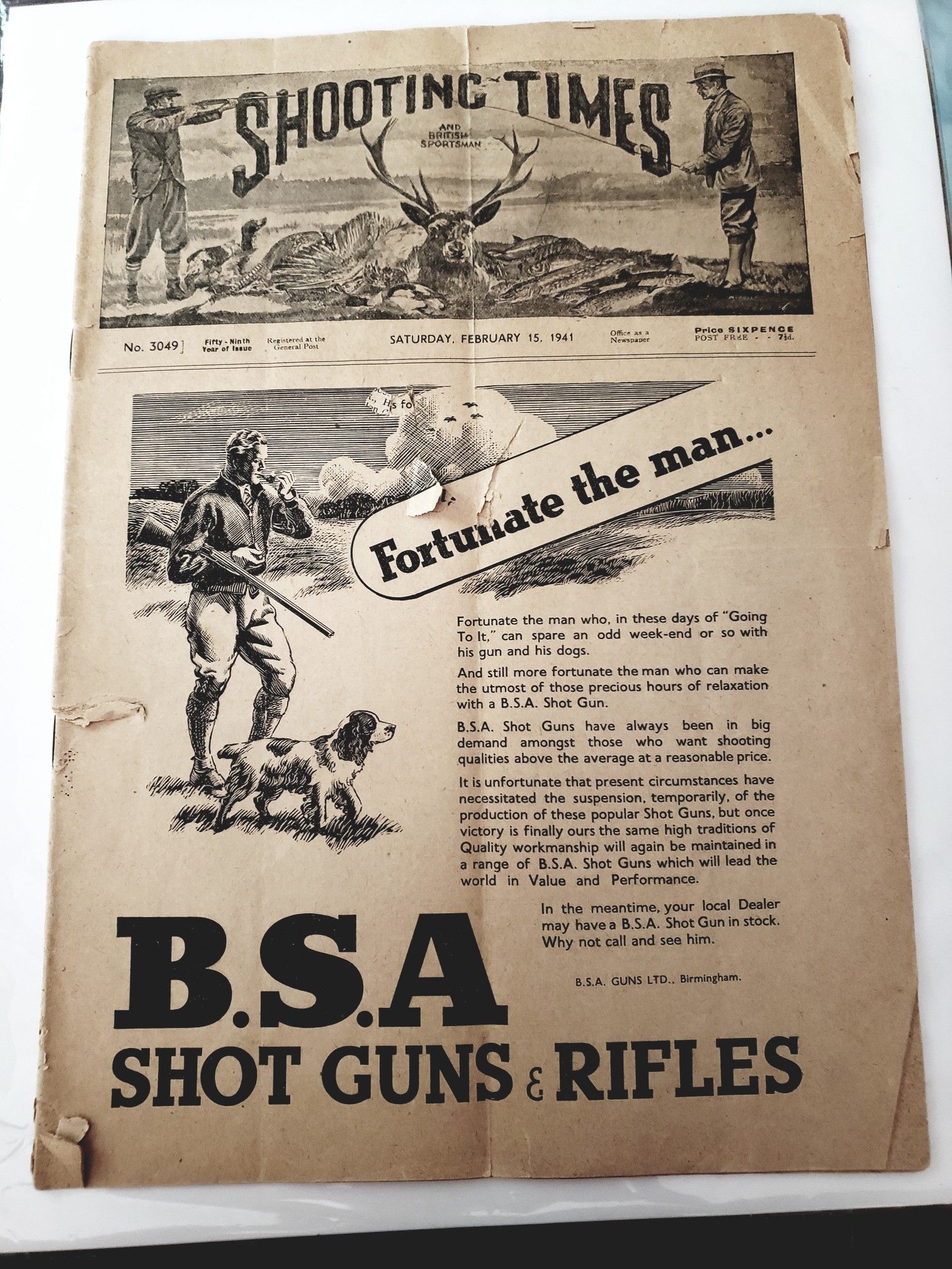 1941 Shot Guns & Rifles Shooting Times Magazine