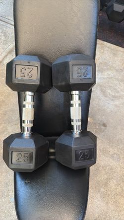 WEIGHTS DUMBBELLS 25 Pounds Pairs