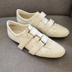 Gucci GG Double Velcro Trainer Sneakers Shoes Size 9 Like New!