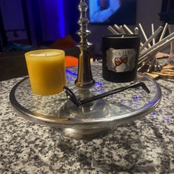 Cupcake display tray Dessert Platter Countertop Glass Silver Tray