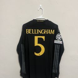 Real Madrid 2023-24 3rd Bellingham Jersey Small (slim Fit) 