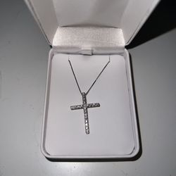0.20 CT. T.W. Round Cut Diamond Cross Pendant in 14K Gold