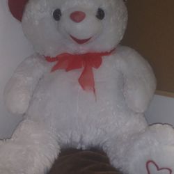 White and Red Teddy Bear