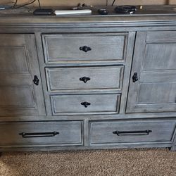 Bedroom headboard and dresser