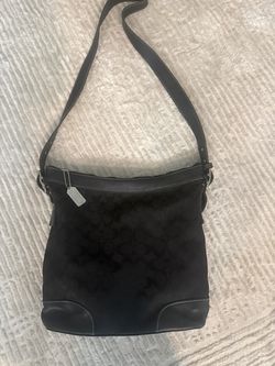 Coach Chelsea Signature Black Canvas &Leather Crossbody Shoulder Bag G3K-6346