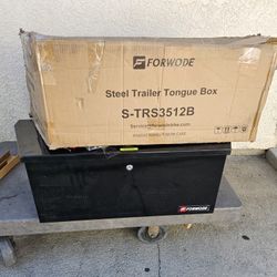NEW TRAILER,CAR TOOL BOX,STEEL 35"X12X12" WITH 2 KEY,HEAVY DUTY DIMENSIONS SHOW IN THE PICTURE,FOR SOME QUESTION TEXT ME PLEASE SE HABLA ESPAÑOL 