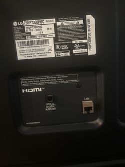 75’in LG 4k Flat Screen TV