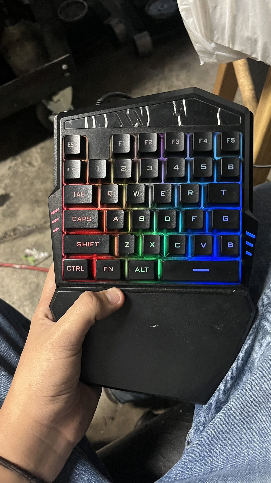 Half-Keyboard Lights Up