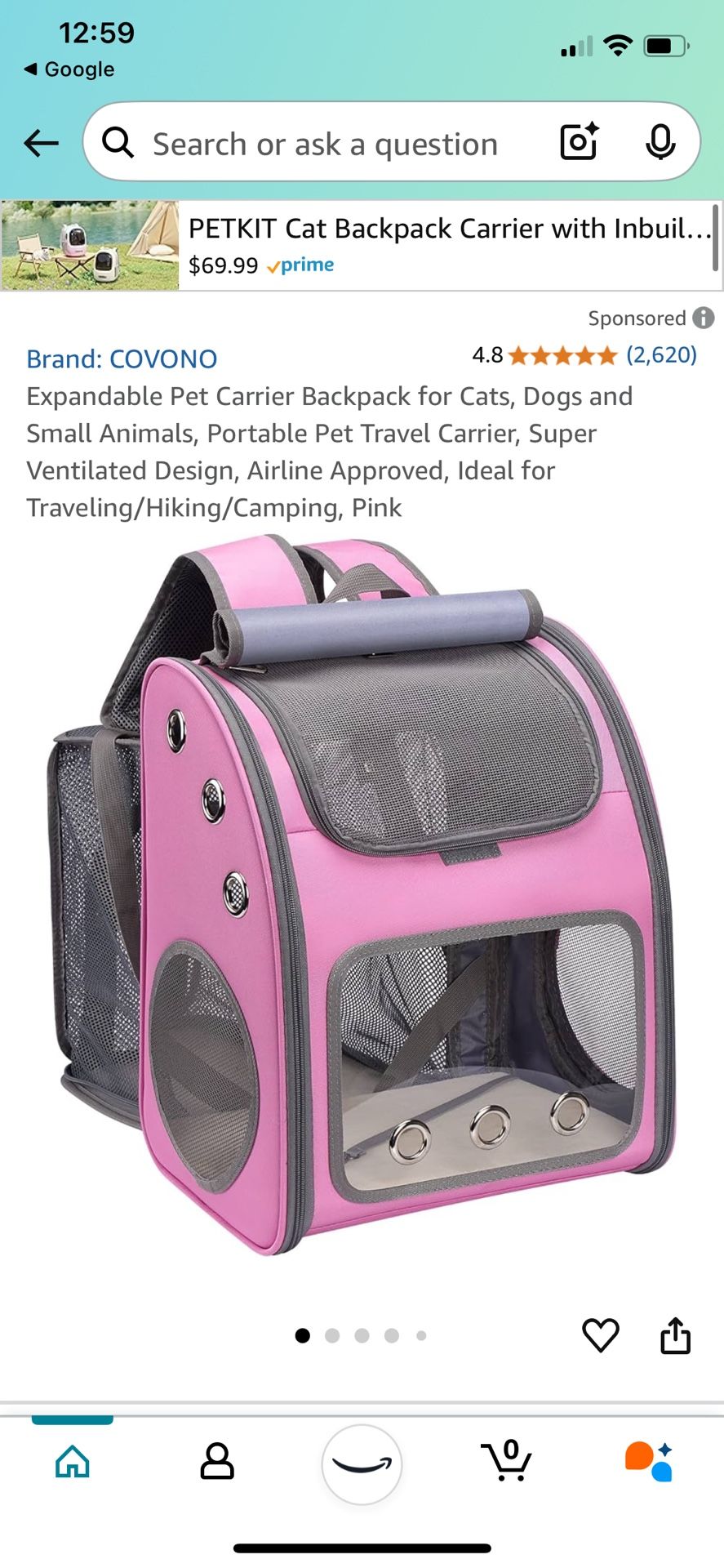 Convono Pet Backpack