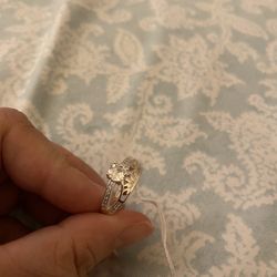 Real 925 Sterling Silver Crown Wedding Ring Size 8