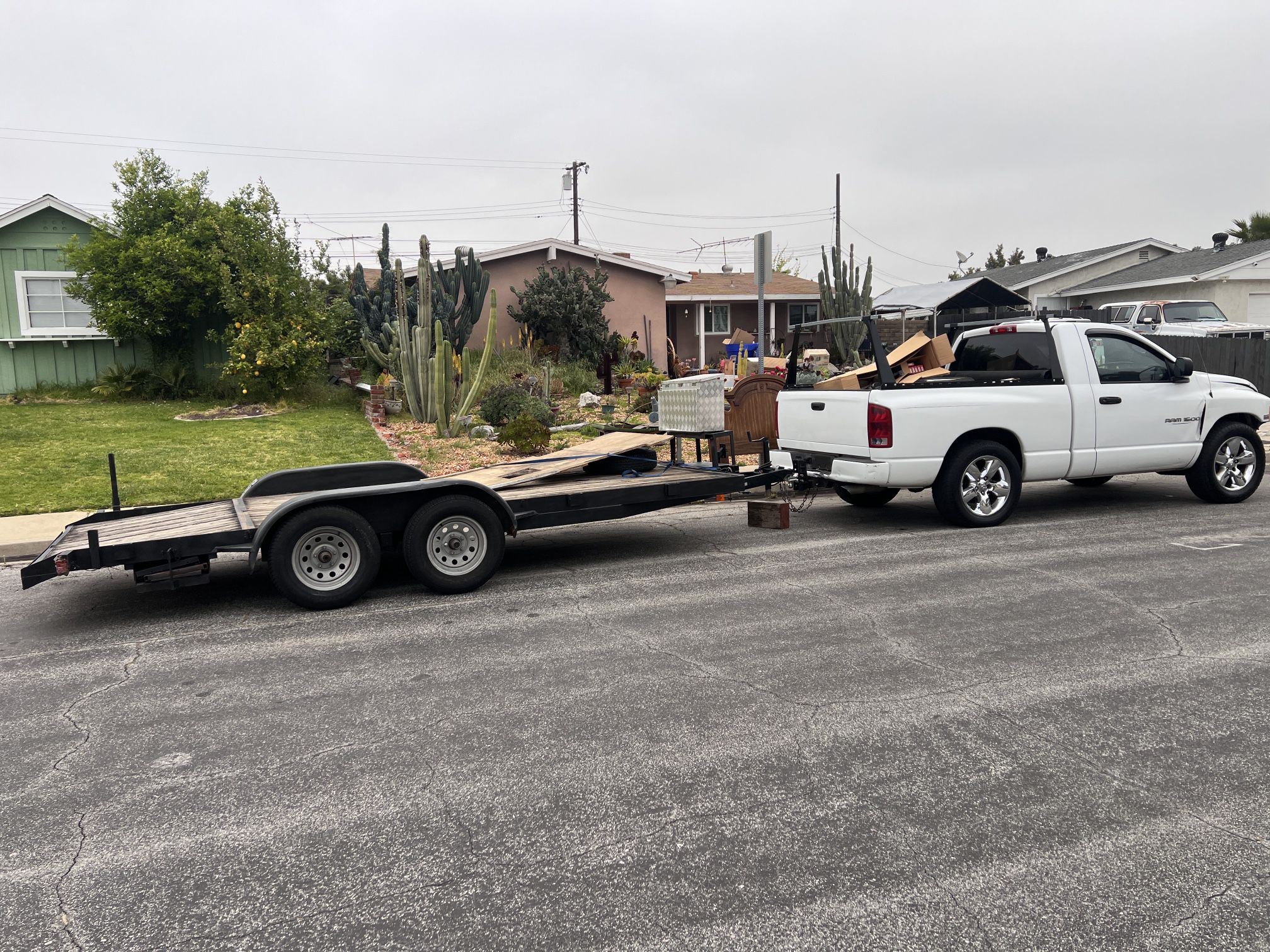 16 Foot Car Trailer And 2003 Dodge Ram For Sale