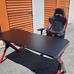 Logitech Gaming Chair w/Gamdias RGB Desk