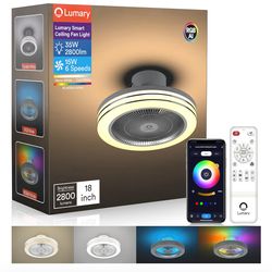 Lumary Smart LED Fan Light 2800lm 6 Speed fan