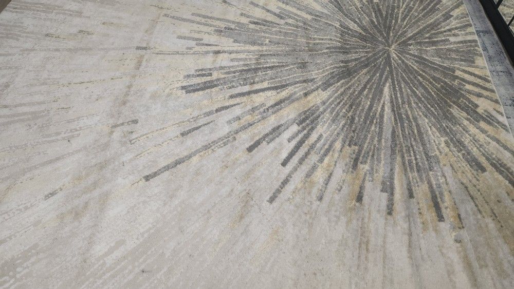 6x9 Cream, Gray Area Rug