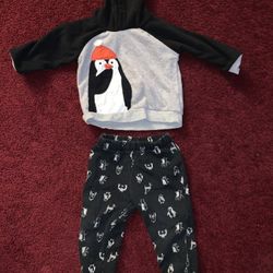 Carter’s Set Penguin Hoodie Winter Outfit 18 Months
