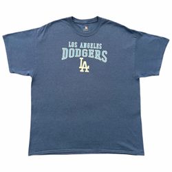 Los Angeles Dodgers Men Blue Shirt Spell Out Genuine Merchandise Size Men’s 2XL