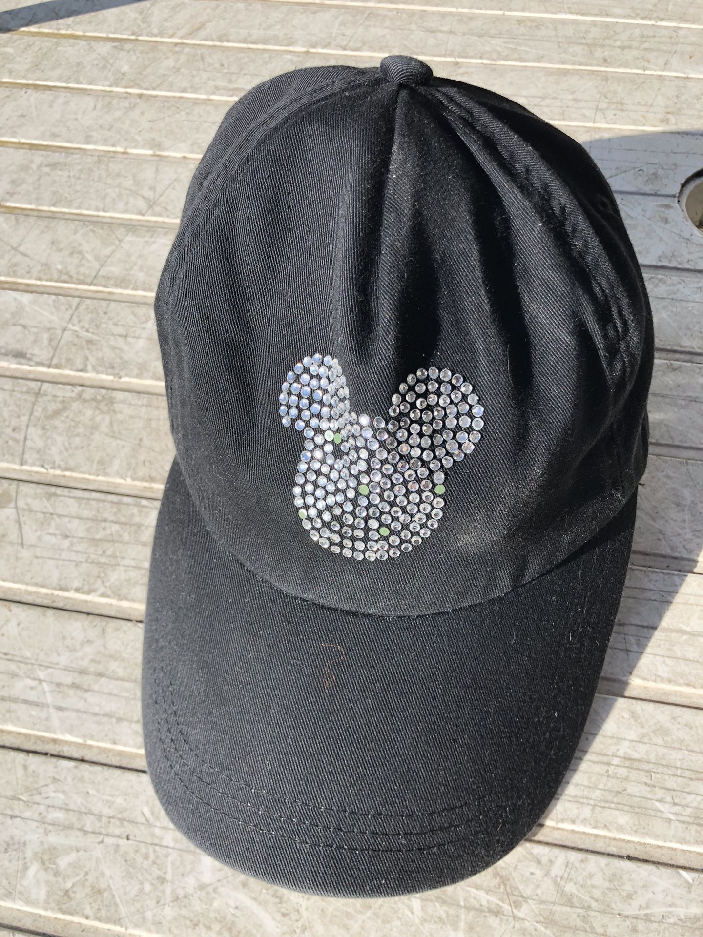 Mickey mouse bedazzled baseball cap