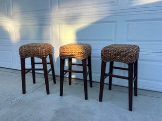 Pottery Barn Seagrass Barstools