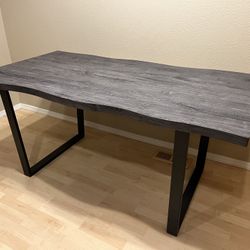 Modern Gray Wood Grain Table/Desk